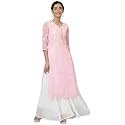 RATAN Georgette Straight Lucknowi Chikankari Ethinic Wear