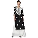 RATAN Georgette Straight Lucknowi Chikankari Ethinic Wear