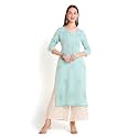 RATAN Rayon Straight Lucknowi Chikankari Ethnic Wear