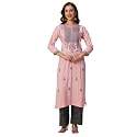RATAN Rayon Straight Lucknowi Chikankari Ethnic Wear