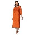 RATAN Rayon Straight Lucknowi Chikankari Ethnic Wear