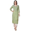 RATAN Rayon Straight Lucknowi Chikankari Ethnic Wear