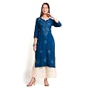 RATAN Rayon Straight Lucknowi Chikankari Ethnic Wear