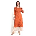 RATAN Rayon Straight Lucknowi Chikankari Ethnic Wear