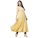 RATAN Women39s Solid Georgette Tiered Chikankari Flared