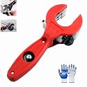 Ratchet Pipe Cutter Tool, Ratchet-Type Pipe Cutter, One-Hand Fast Pipe Cutting Tool with Replacement Blade, for Cutting 5/16-1-1/8 Inch Stainless Steel Copper Aluminium Plastic (8-29mm, Red)