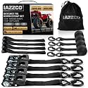 Ratchet Straps - Heavy Duty Tie Downs Straps - 1 Inch x 15 Feet 4 Pack - Safety S Hooks &amp; Soft Loops, 1800LBS Break Strength for Men, Trucks Cargo Moving appliances Motorcycle ATV