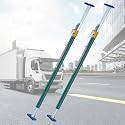 Ratcheting Cargo Bar,Ratcheting Cargo Bar for 1102Lbs Capacity, Non-Slip Track Load Bar for Enclosed Vans/Reefers/Caravan, Strong Truck Bed Cargo Stabilizer Bar(2pcs,2.35-2.73m/7.7-9ft)