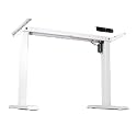 Rati Single Motor Height Adjustable Standing Desk | 3 Memory Preset | Dual Beam Support | 80kg Weight Capacity | CType Plug White
