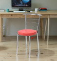 RATISON Leatherette Dining Chair (Set of 1, Finish Color - RED)
