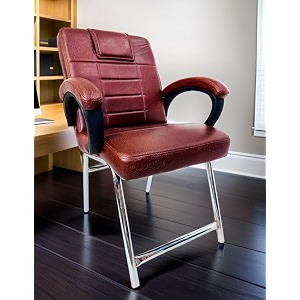special chair with arm rest strong metal frame and cushioned seat back perfect for long working hours 1 tan h frame