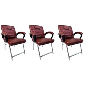 ratison special chair with arm rest strong metal frame and cushioned seat back perfect for long working hours 3 tan h frame