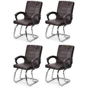special chair with arm rest strong metal frame and cushioned seat back perfect for long working hours 4 coffee double pipe chrome frame
