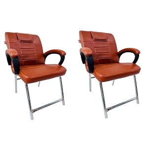 special chair with arm rest strong metal frame and cushioned seat back perfect for long working hours 2 brown h frame