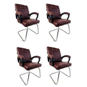 ratison special chair with arm rest strong metal frame and cushioned seat back perfect for long working hours 4 coffee s type frame