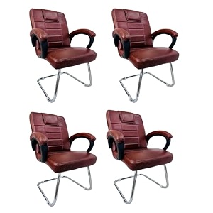 ratison special chair with arm rest strong metal frame and cushioned seat back perfect for long working hours 4 tan s type frame