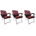 RATISON Special Chair with arm Rest Strong Metal Frame and Cushioned seat Back Perfect for Long Working Hours (3, Tan, H Frame)