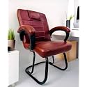 RATISON Special Chair with arm Rest Strong Metal Frame and Cushioned seat Back Perfect for Long Working Hours (1, Tan, Powder Coated Double Pipe Frame)