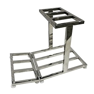ratison stainless steel topless triple three inverter battery ups stand for three batteries with adjuster heavy duty stand without wheel topless for three batteries