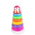 RATNA'S Penguin Stacking Rings Big Plastic Stack Up Educational Toy Colorful 7 Rings Tower for Kids 1+ Years
