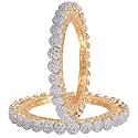 RATNAVALI JEWELS American Diamond Gold Plated CZDiamond