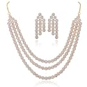 Ratnavali Jewels American Diamond Rose Gold Plated