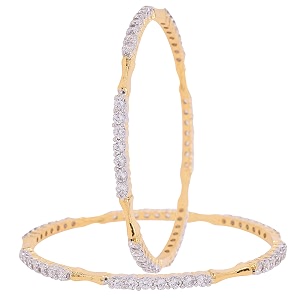 ratnavali jewels brass gold plated and american diamond bangle for women amp girls