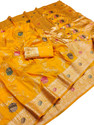 Ratnavali Self Design Banarasi Silk Blend Art