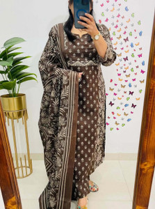 RATNTHAL Women Kurti Pant Attached Dupatta Set