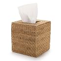 Rattan Tissue Box Cover Square, Hand Woven Wicker Tissue Holder, 5.5 x 5.5 X 5.7 inch, Natural