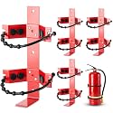 RattanView 4 Pcs Fire Extinguisher Bracket, 2.5 Lb and 5 Lb, Red