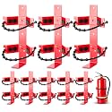 RattanView 8 Pcs Fire Extinguisher Bracket, 10 Lb, Red