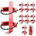 RattanView 8 Pcs Fire Extinguisher Bracket, 2.5 Lb and 5 Lb, Red