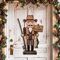 RattanView Christmas Fisherman Nutcracker Door Hanger 23 Inch