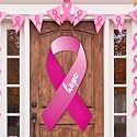 RattanView Large Breast Cancer Awareness Door Hanger Pink Ribbon Sign