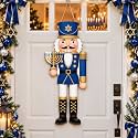 RattanView Large Hanukkah Nutcracker Door Hanger Jewish King Sign