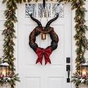 Rattanview Large Krampus Wreath Door Hanger Gothic Holiday Decor