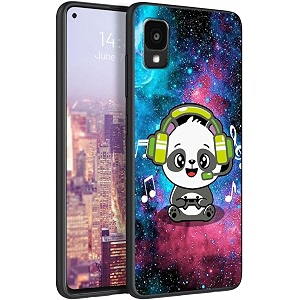 for alcatel tcl 30z t602dl phone casesoft tpu slim anti scratch non-slip protective shockproof rubber cover for alcatel tcl 30z music panda