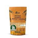 RAV Organic NPOP Certified Organic Khapli Wheat Dalia 400g | Ancient Emmer Wheat Daliya | 1.5X Protein vs Regular Daliya | High Fibre Low GI | No Bleaching No Additives | Pesticide-Free Wholesome food | Porridge