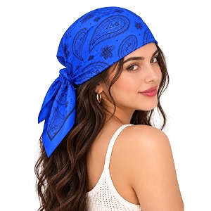 ravaiyaa - attitude is everything women printed silk bandana 21 x 21 inch square headband amp hair wrap soft amp versatile  fashion neck wrap