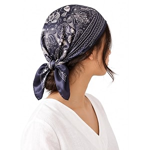 ravaiyaa - attitude is everything women printed silk bandana 21 x 21 inch square headband amp hair wrap soft amp versatile  fashion neck wrap