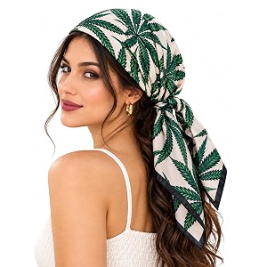 ravaiyaa - attitude is everything women printed silk bandana 21 x 21 inch square headband amp hair wrap soft amp versatile  fashion neck wrap