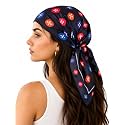 Ravaiyaa - Attitude is everything Women Printed Silk Bandana 21 x 21 Inch Square Headband & Hair Wrap, Soft & Versatile | Fashion Neck Wrap