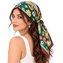 Ravaiyaa - Attitude is everything Women Printed Silk Bandana 21 x 21 Inch Square Headband & Hair Wrap, Soft & Versatile | Fashion Neck Wrap