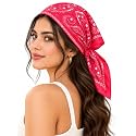 Ravaiyaa - Attitude is everything Women Printed Silk Bandana 21 x 21 Inch Square Headband &amp; Hair Wrap, Soft &amp; Versatile | Fashion Neck Wrap
