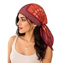 Ravaiyaa - Attitude is everything Women Printed Silk Bandana 21 x 21 Inch Square Headband &amp; Hair Wrap, Soft &amp; Versatile | Fashion Neck Wrap