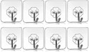 RAVARIYA Set of 8 Adhesive Hooks for