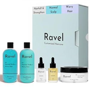 ravel customized hair fall control amp strengthen starter regimen for normal scalp amp wavy hair customized for drynormaloily hair 5 product kit - shampoo  conditioner  mask  serum  oil