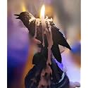 Raven Candle Holder Halloween Decoration Gothic Candlesticks Crow Candle Stick Statue (Raven)
