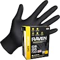 Raven Powder Free Nitrile Disposable Gloves | 7 Mil | Latex Free, Chemical + Puncture Resistant, Single Use |